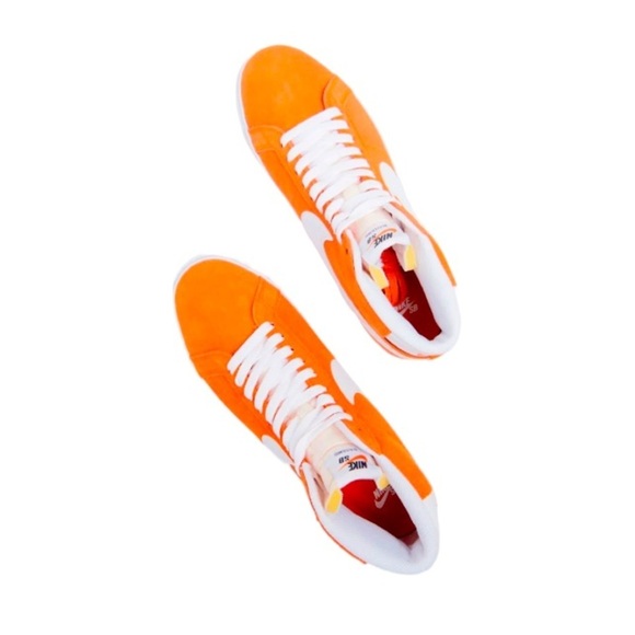 NIKE SB ZOOM BLAZER MID SAFETY ORANGE-WHITE SZ 10 |864349-800| - Picture 7 of 10